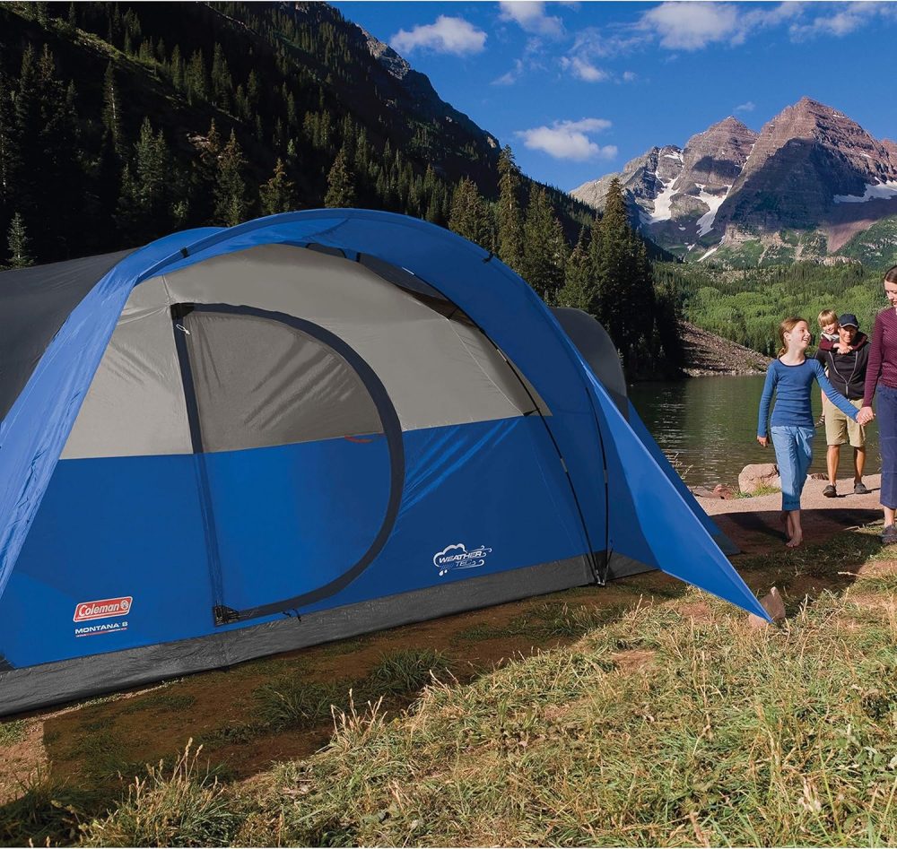 Coleman Montana Camping Tent, 6/8 Person Family Tent with Included Rainfly, Carry Bag, and Spacious Interior, Fits Multiple Queen Airbeds and Sets Up in 15 Minutes - Image 12