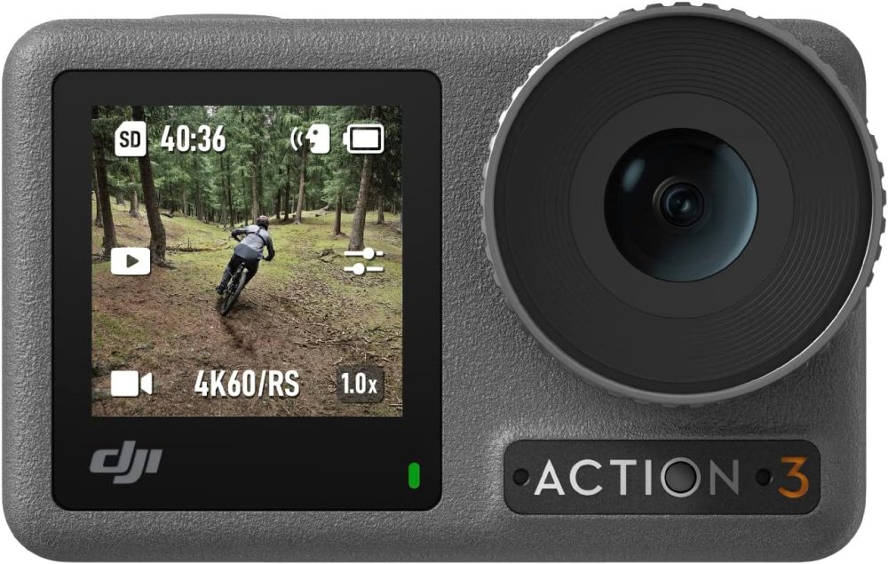 DJI Osmo Action 3 Standard Combo, Waterproof Action Camera with 4K HDR & Super-Wide FOV, 10-Bit Color Depth, HorizonSteady, Cold Resistant & Long-Lasting, Vlogging Camera for YouTube