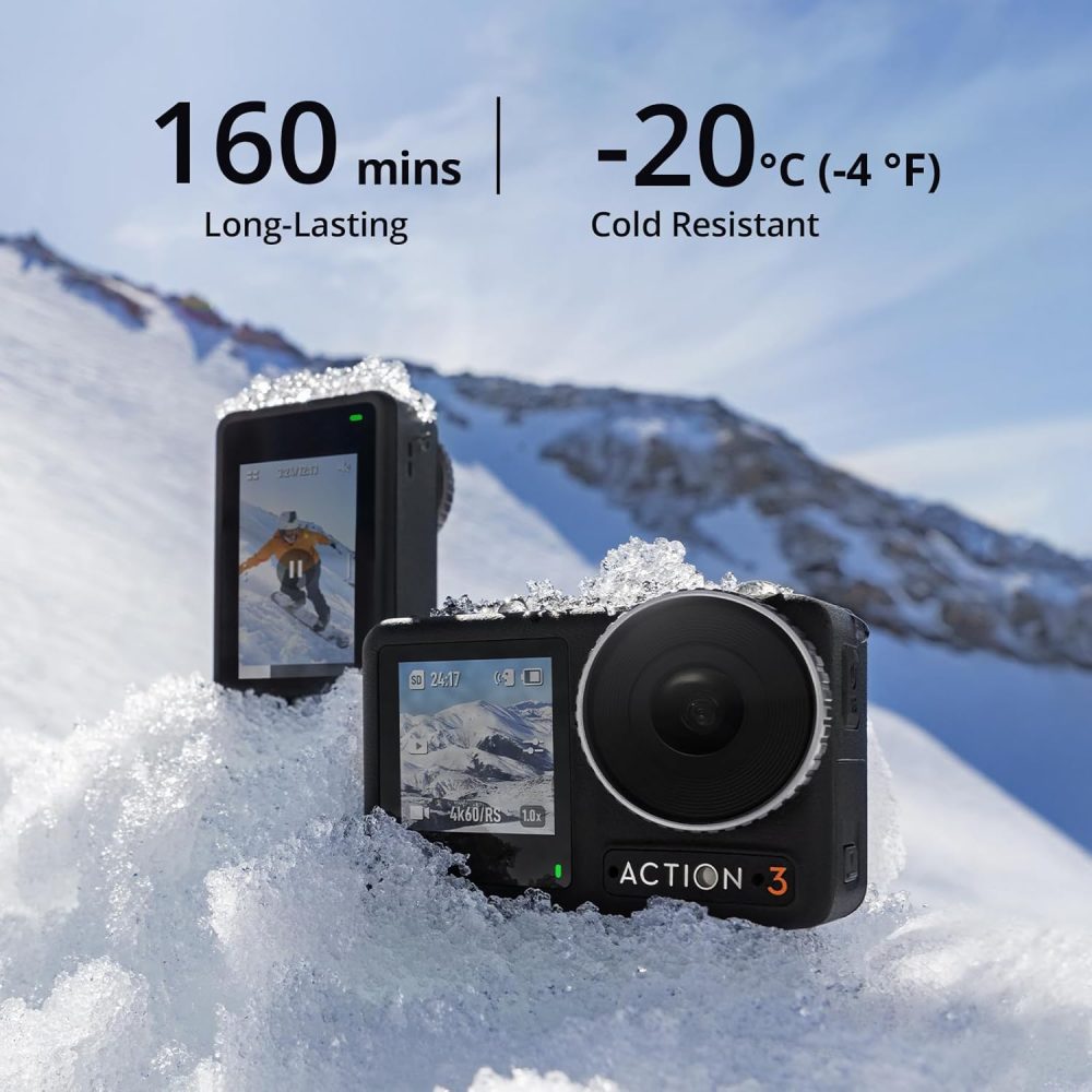 DJI Osmo Action 3 Standard Combo, Waterproof Action Camera with 4K HDR & Super-Wide FOV, 10-Bit Color Depth, HorizonSteady, Cold Resistant & Long-Lasting, Vlogging Camera for YouTube - Image 3