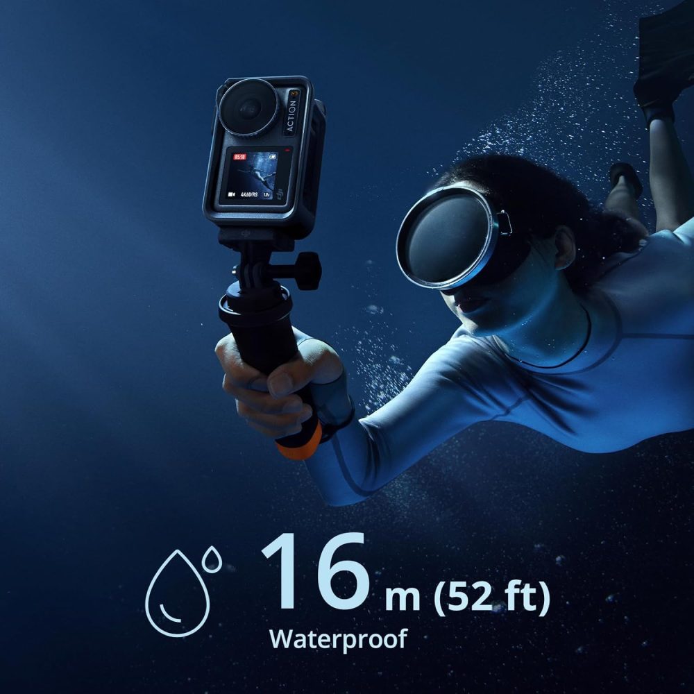 DJI Osmo Action 3 Standard Combo, Waterproof Action Camera with 4K HDR & Super-Wide FOV, 10-Bit Color Depth, HorizonSteady, Cold Resistant & Long-Lasting, Vlogging Camera for YouTube - Image 4