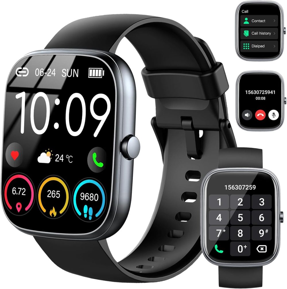 Smart Watch, 2025 HD 1.91" Smartwatch for Men Women(Answer/Make Call), 112+Sports Modes Fitness Activity Tracker, Calories/Heart Rate/Sleep Monitor, IP68 Waterproof Step Counter for Android iOS